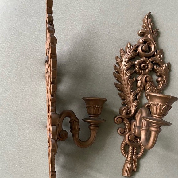 1962 Burwood Ornate Candle Sconces - Picture 6 of 10